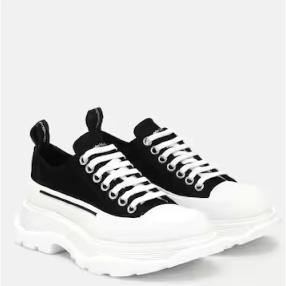 Alexander McQueen Tread Slick Canvas Platform Sneakers, Size 41 - Picture 2 of 14